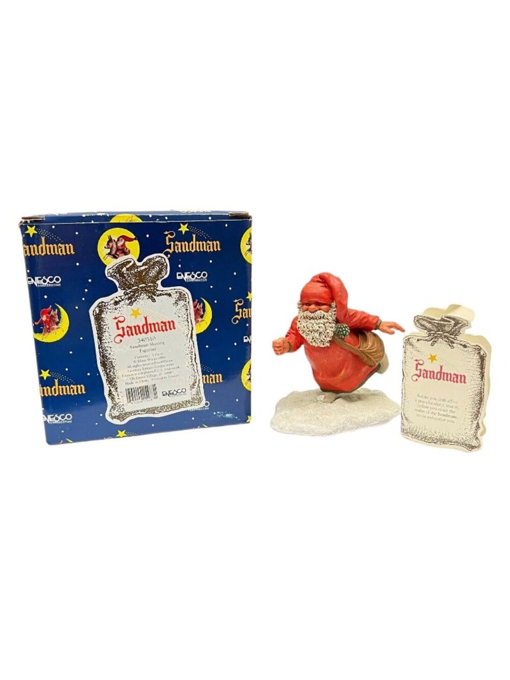 Enesco Sandman Skating Figurine Klaus Wickl 1994 Christmas Decor 340510